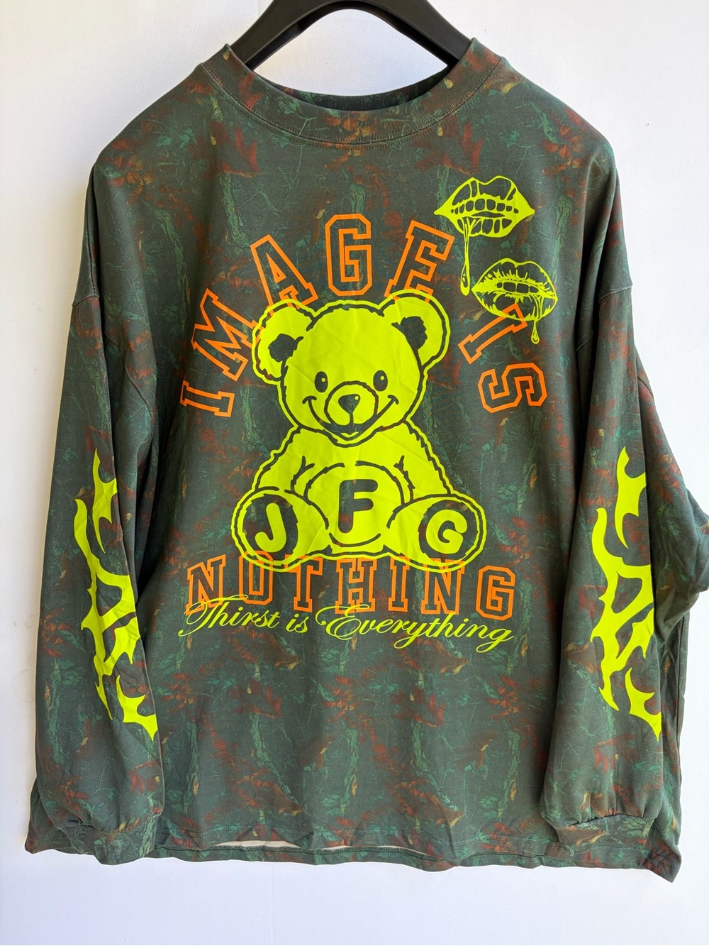 Joe Freshgoods x Sprite "Image Is Nothing" Camo Long Sleeve Shirt - Size XL